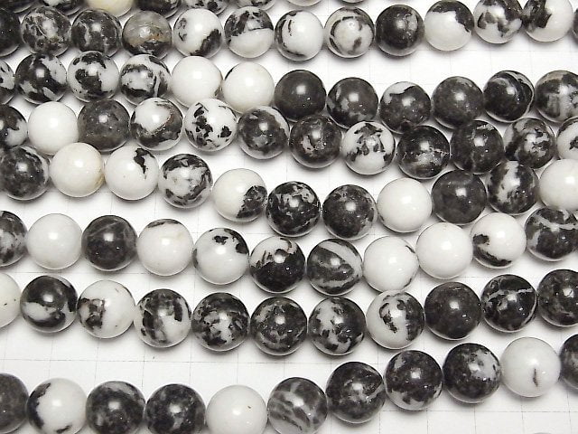 [Video] Zebra Jasper Round 12.5mm 1strand beads (aprx.15inch/36cm)