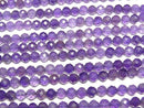 [Video] High Quality! Amethyst AA Faceted Round 4.5mm 1strand beads (aprx.15inch/37cm)