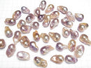[Video] Fresh Water Pearl, Keshi Pearl AA++ Loose stone Baroque Lavender Pink 2pcs