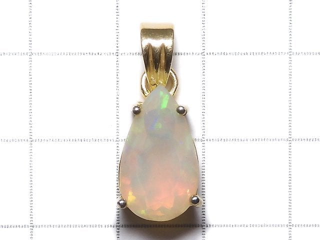 [Video][One of a kind] High Quality Opal AAA Faceted Pendant 18KGP NO.83