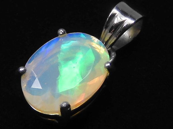 [Video][One of a kind] High Quality Opal AAA Faceted Pendant Silver925 NO.89