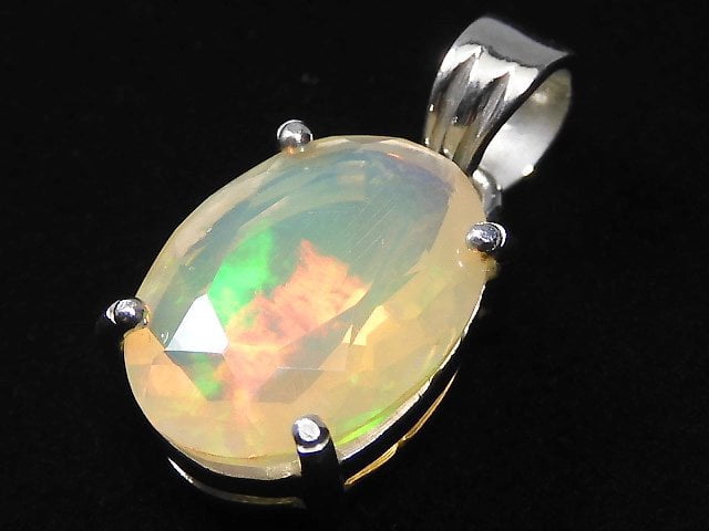 [Video][One of a kind] High Quality Opal AAA Faceted Pendant Silver925 NO.92