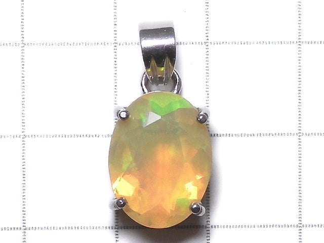 [Video][One of a kind] High Quality Opal AAA Faceted Pendant Silver925 NO.92