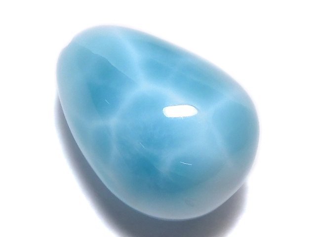 [Video][One of a kind] Larimar Pectolite AAA Half Drilled Hole Drop 1pc NO.2