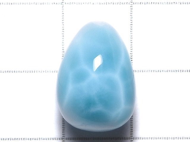 [Video][One of a kind] Larimar Pectolite AAA Half Drilled Hole Drop 1pc NO.2