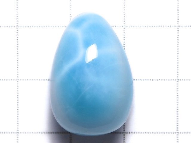 [Video][One of a kind] Larimar Pectolite AAA Half Drilled Hole Drop 1pc NO.9