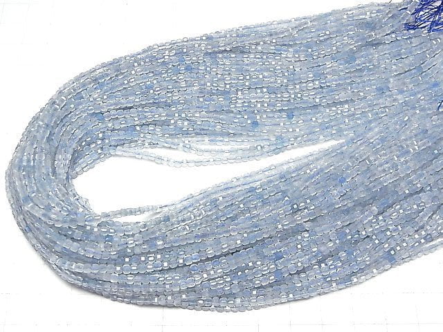 [Video] High Quality! Aquamarine AAA- Cube Shape 2x2x2mm 1strand beads (aprx.15inch/37cm)