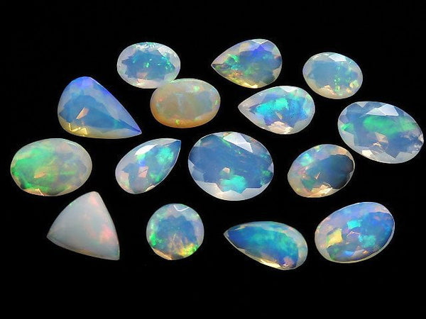 [Video][One of a kind] High Quality Ethiopian Opal AAA- Loose stone Faceted 15pcs Set NO.4