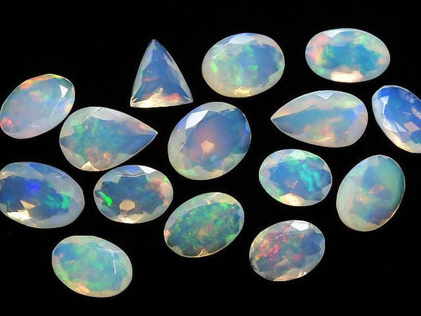 [Video][One of a kind] High Quality Ethiopian Opal AAA- Loose stone Faceted 15pcs Set NO.7