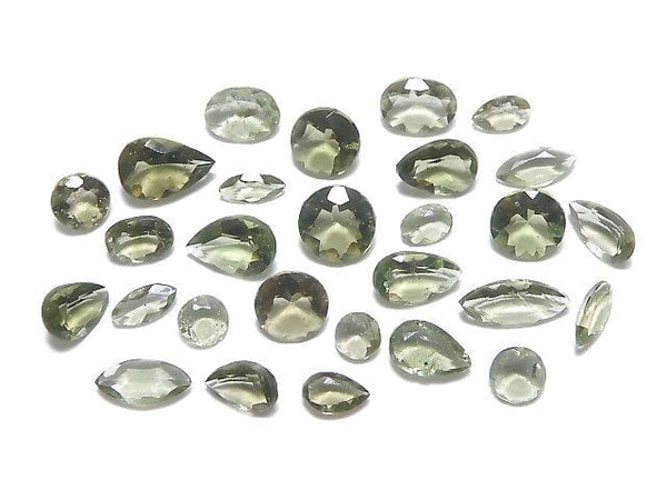 [Video][One of a kind] High Quality Moldavite AAA Faceted Loose stone 28pcs Set NO.2