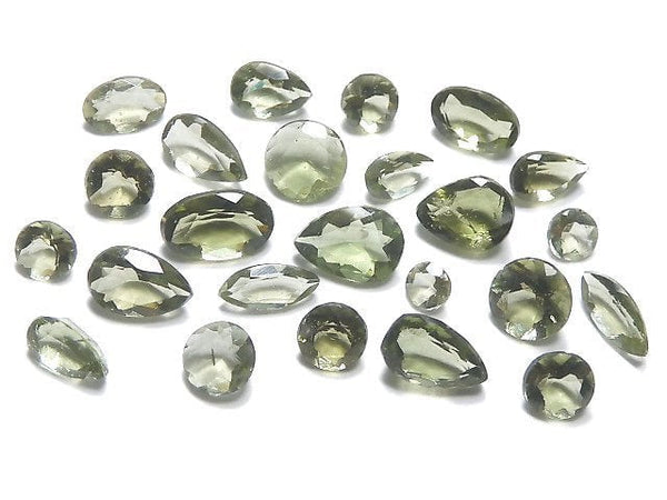 [Video][One of a kind] High Quality Moldavite AAA Faceted Loose stone 24pcs Set NO.3