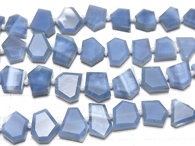 [Video] Blue Opal AA++ Rough Slice Faceted 1strand beads (aprx.7inch/17cm)