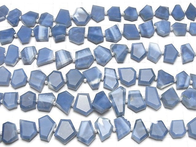 [Video] Blue Opal AA++ Rough Slice Faceted 1strand beads (aprx.7inch/17cm)