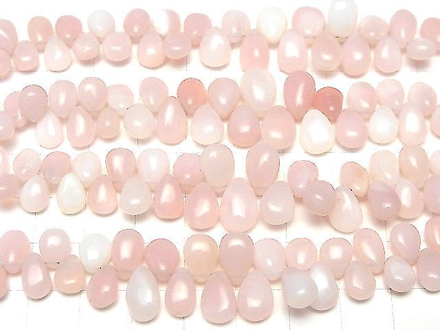 [Video] Pink Opal AAA- Pear shape (Smooth) half or 1strand beads (aprx.7inch/17cm)