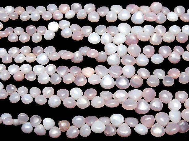 [Video] Pink Opal AAA- Chestnut (Smooth) half or 1strand beads (aprx.7inch/18cm)