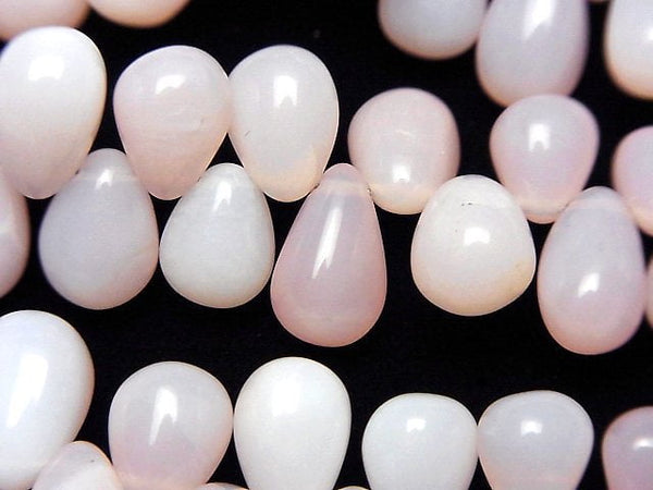 [Video] Pink Opal AAA- Drop (Smooth) half or 1strand beads (aprx.7inch/18cm)