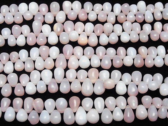 [Video] Pink Opal AAA- Drop (Smooth) half or 1strand beads (aprx.7inch/18cm)