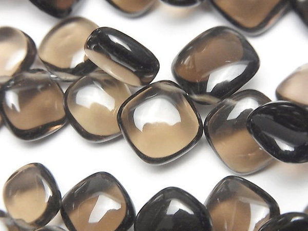 [Video]High Quality Smoky Quartz AAA Diamond (Smooth) half or 1strand beads (aprx.7inch/18cm)