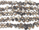 [Video]High Quality Smoky Quartz AAA Diamond (Smooth) half or 1strand beads (aprx.7inch/18cm)