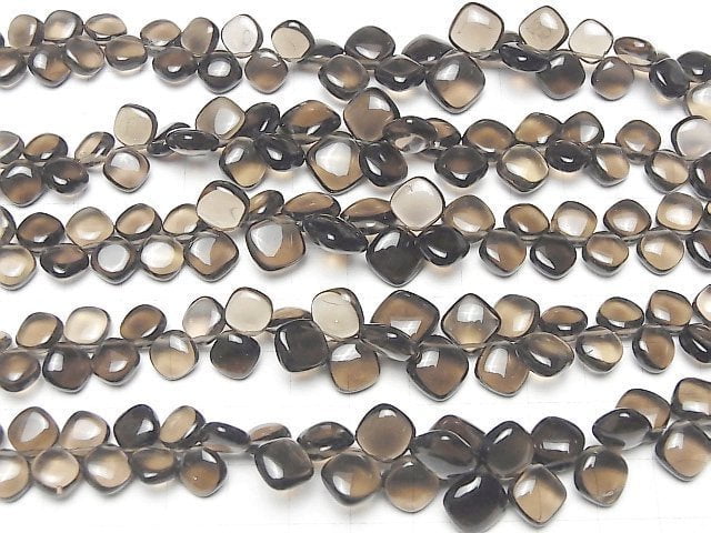 [Video]High Quality Smoky Quartz AAA Diamond (Smooth) half or 1strand beads (aprx.7inch/18cm)