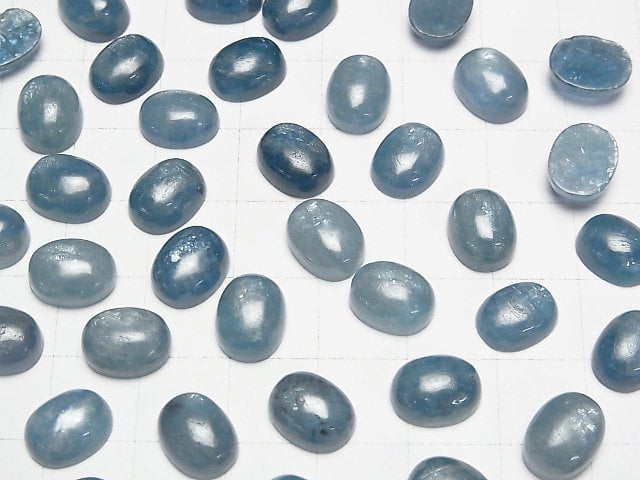 [Video] Blue Green Kyanite AA++ Oval Cabochon 10x8mm 2pcs