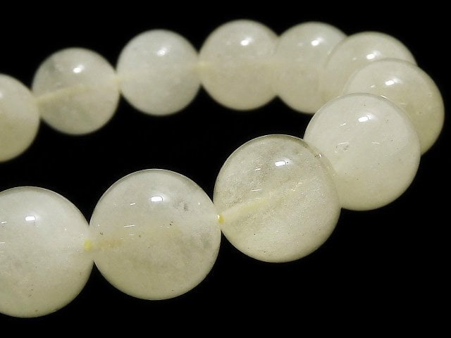 [Video][One of a kind] Libyan Desert Glass Round 13mm Bracelet NO.14