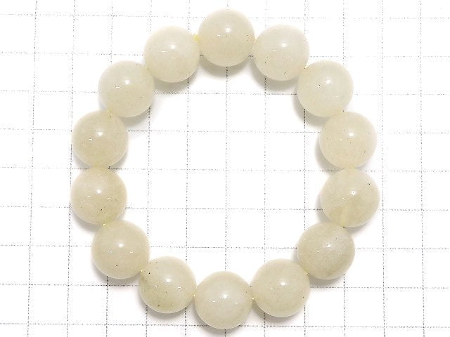 [Video][One of a kind] Libyan Desert Glass Round 14mm Bracelet NO.17