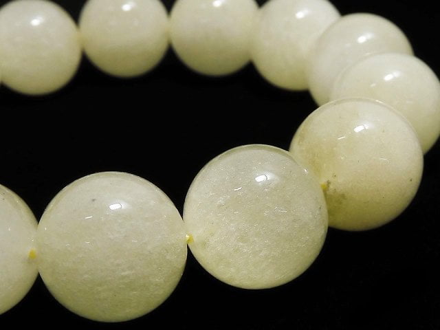 [Video][One of a kind] Libyan Desert Glass Round 15mm Bracelet NO.19