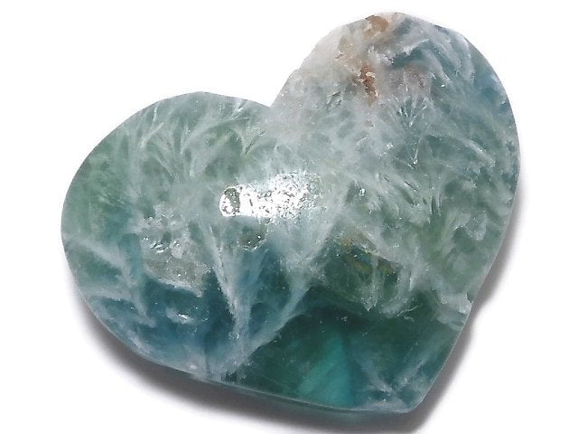 [Video][One of a kind] Angel Feather Fluorite Heart 1pc NO.44