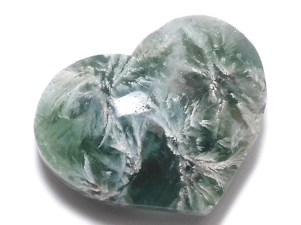 [Video][One of a kind] Angel Feather Fluorite Heart 1pc NO.55