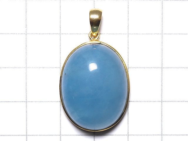 [Video][One of a kind] Aquamarine AA++ Pendant 18KGP NO.22