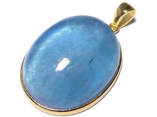 [Video][One of a kind] Aquamarine AA++ Pendant 18KGP NO.28