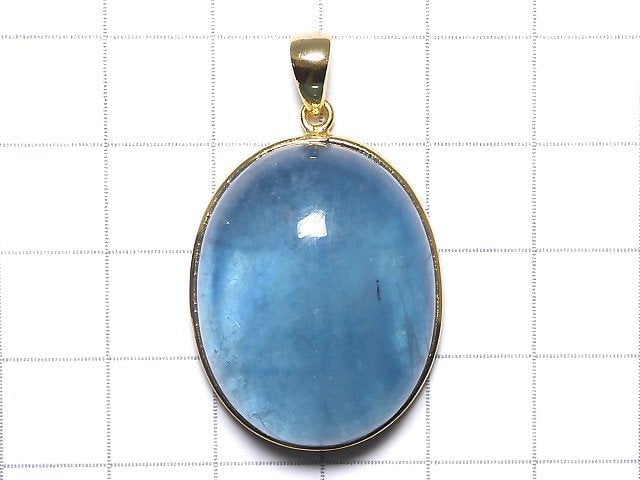 [Video][One of a kind] Aquamarine AA++ Pendant 18KGP NO.28