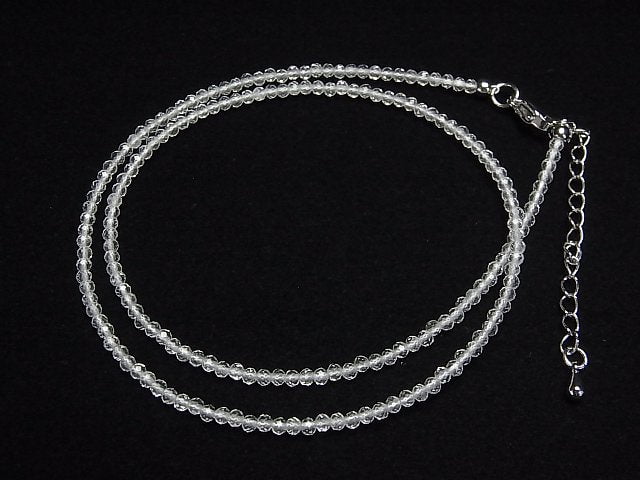 [Video]High Quality! Crystal AAA Faceted Round 2mm Necklace