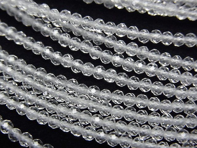 [Video]High Quality! Crystal AAA Faceted Round 2mm Necklace