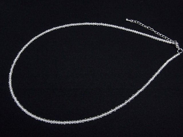 [Video]High Quality! Crystal AAA Faceted Round 2mm Necklace