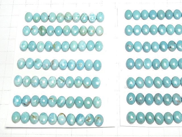 [Video]Turquoise AA++ Oval Cabochon 8x6mm 2pcs