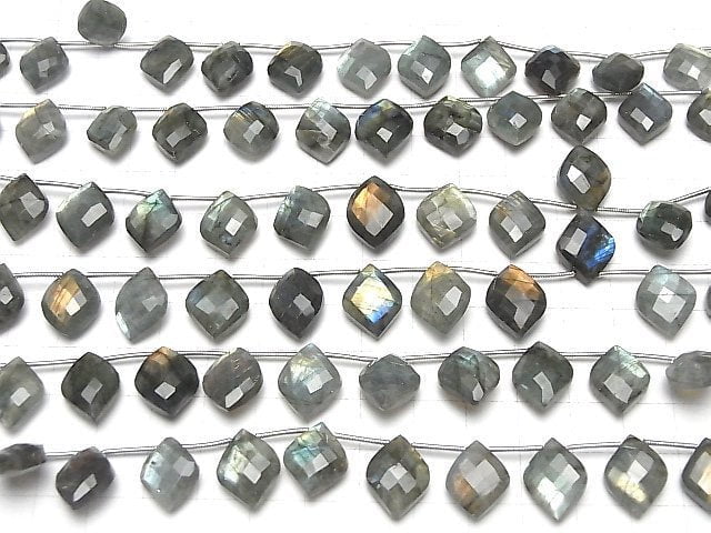 [Video]High Quality Labradorite AA++ Transformed Faceted Marquise half or 1strand (10pcs)