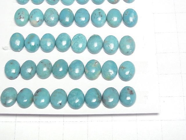 [Video]Turquoise AA++ Oval Cabochon 9x7mm 2pcs