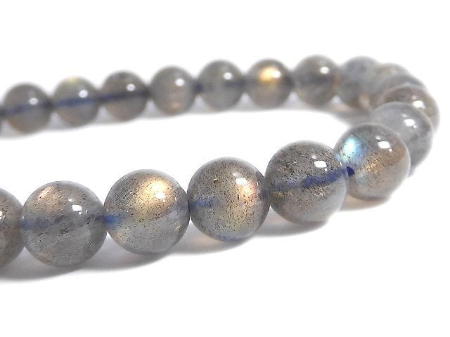 [Video][One of a kind] Labradorite AAA Round 7mm Bracelet NO.3