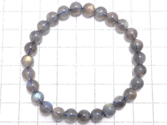 [Video][One of a kind] Labradorite AAA Round 7mm Bracelet NO.3