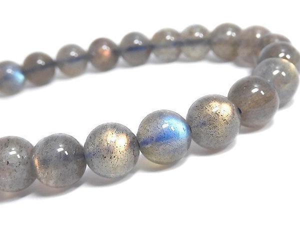 [Video][One of a kind] Labradorite AAA Round 7mm Bracelet NO.8