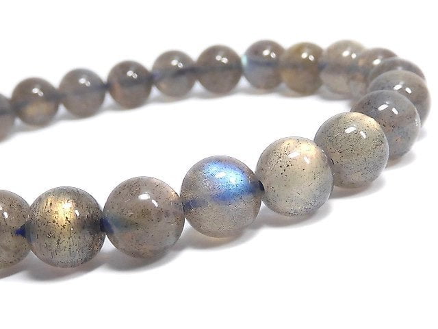 [Video][One of a kind] Labradorite AAA Round 7mm Bracelet NO.9