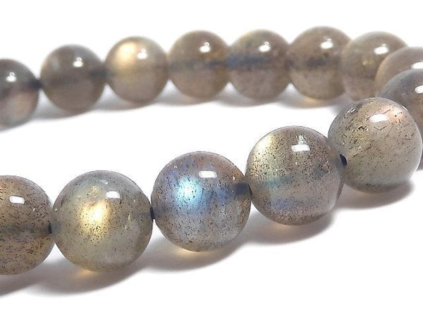 [Video][One of a kind] Labradorite AAA Round 9mm Bracelet NO.11