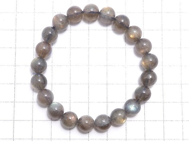 [Video][One of a kind] Labradorite AAA Round 9mm Bracelet NO.11