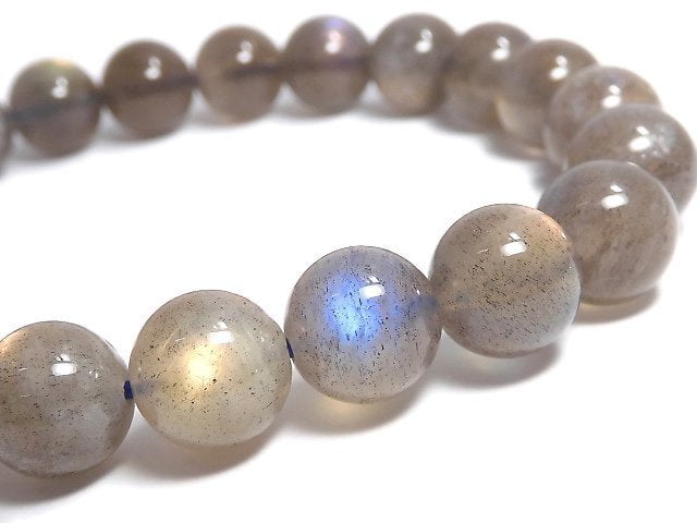 [Video][One of a kind] Labradorite AAA Round 8.5mm Bracelet NO.13