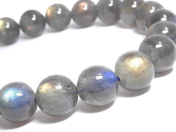 [Video][One of a kind] Labradorite AAA Round 9mm Bracelet NO.15