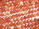 [Video] High Quality! Carnelian, Sardonyx AA++ Faceted Round 3mm 1strand beads (aprx.15inch/37cm)