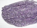 [Video]Glass Beads Faceted Button Rondelle 6x6x4mm Lilac Half Coated 1strand beads (aprx.15inch/37cm)