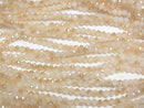 [Video] Glass Beads Faceted Button Rondelle 3x3x2mm Champagne Half Coating 1strand beads (aprx.12inch/29cm)